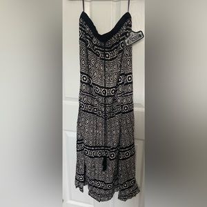 Angie Maxi black print skirt